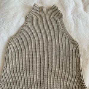 Beige Madewell knit turtleneck sweater size XS
